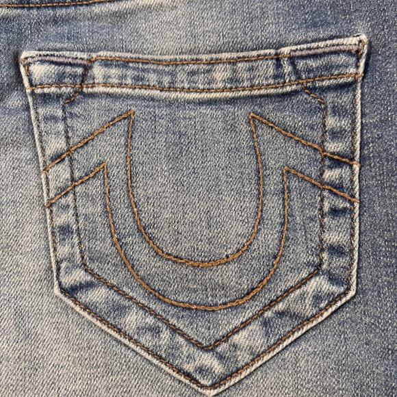TRUE RELIGION Maisie High Rise Denim Shorts Med Wash Western Cowgirl Sz 27 NWT - Picture 9 of 10